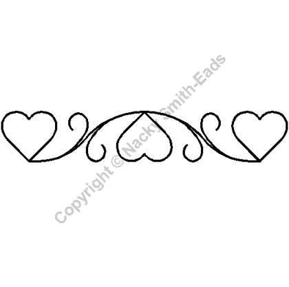 QCI 3" Heart Border Stencil - NS106