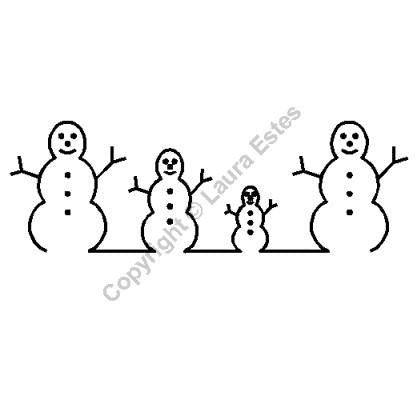 QCI 4.25" Snow People Stencil - EL21