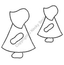 QCI 4" & 3" Sunbonnet Sue Stencil - NS58 - Notions