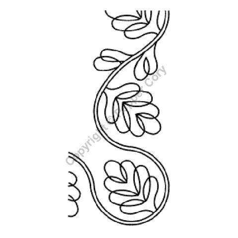 QCI 5 3/4 Inch C.L. Blackberry Vine Border Stencil - PC1025 - Notions