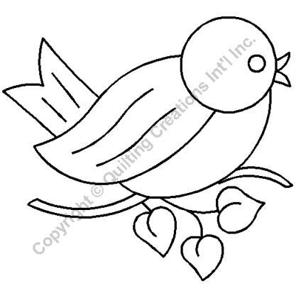 QCI 6" Blue Bird Stencil - 1015