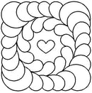 QCI 7" Feather Square Stencil - 1098 - Notions