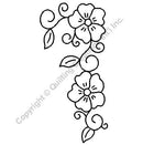 QCI 7" Flowers & Swirls Border Stencil - 832