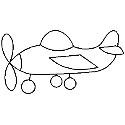QCI Airplane Stencil 9" x 4.75" - 433