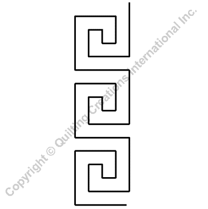 QCI Aztec Border Stencil 3" - 79