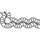 QCI Feather Border 4" Stencil - W1052