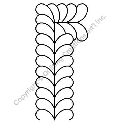 QCI Feather Border Stencil - 513