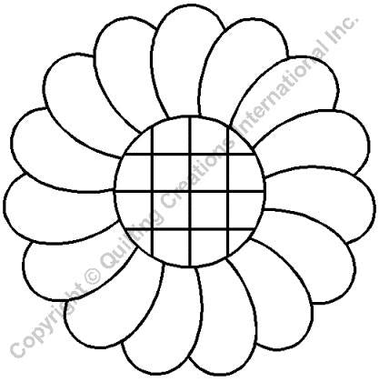 QCI Feather Circle 8" Stencil - 227