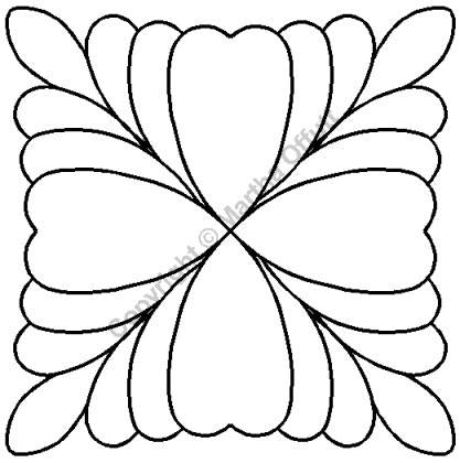 QCI Feathered Square 7" Stencil - MO4