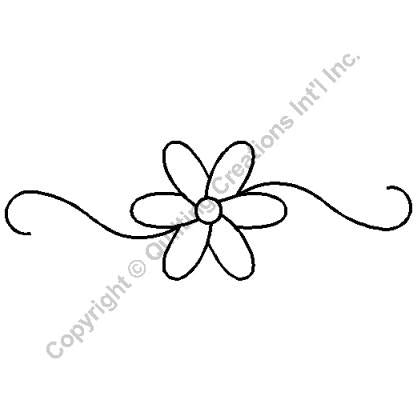 QCI 6" x 2" Flower Stencil - 380 - Notions