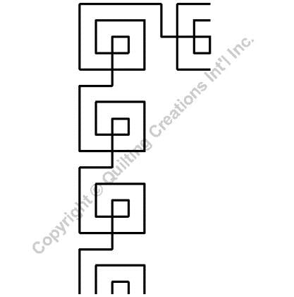 QCI Geometric Border 3" Stencil - 1061