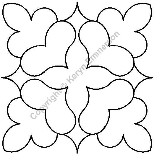 QCI Heartfelt Block 8" Stencil - EK62