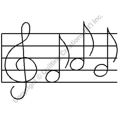 QCI Musical Stencil 9.5" x 6.5" - 434