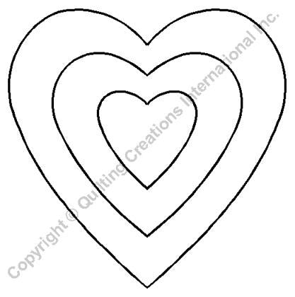 QCI 6.5" Nesting Hearts Stencil - 269