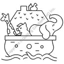 QCI 7.25" x 6.75" Noah's Ark Stencil - 765