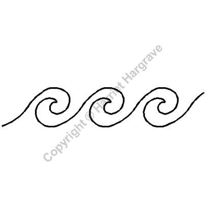 QCI Wave Border - HH35 - Stencil