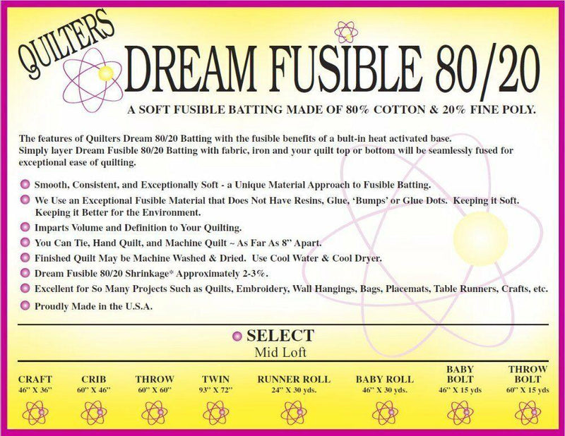 QDB Fusible 80-20 Batting FUSETN - Twin