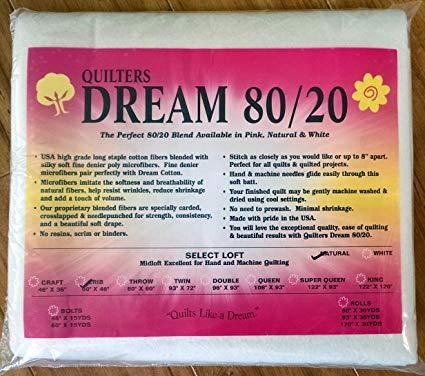 QD Natural 80/20 Crib, ENCB - Batting