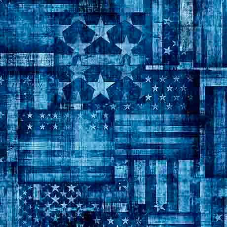 QT 1776 Flag Patchwork - 31663-B Blue - Cotton Fabric