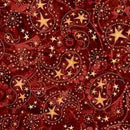 QT 1776 Paisley & Stars - 31665-M Brick - Cotton Fabric