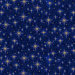 QT A King Is Born Stars - 30414-N Navy - Cotton Fabric