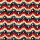 QT All American Snowman All American Wavy Stripe - 32047-X Multi - Cotton Fabric