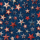 QT All American Snowman Stars - 32046-N Navy - Cotton Fabric