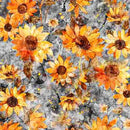 QT All The Buzz Bees and Floral - 30950-K Gray - Cotton Fabric