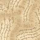 QT Amazing Grace Lyrics & Music - 24029-A Tan - Cotton Fabric