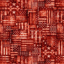QT American Country Flag Patchwork - 31995-R Red - Cotton Fabric