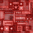 QT American Heritage Americana Text - 32298-R Red - Cotton Fabric