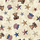 QT American Spirit Liberty Bell And Stars 108" - 30130-E Tan - Cotton Fabric