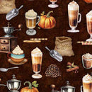 QT Autumn Spice Seasonal Coffee - 30599-A Brown - Cotton Fabric