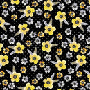 QT Blissful Blooms Flower Heads - 31707-J Black - Cotton Fabric