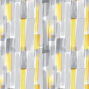 QT Blissful Blooms Paint Strokes - 31709-KS Gray/Yellow - Cotton Fabric
