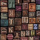 QT Bookworm Letter Blocks - 30451-X Multi - Cotton Fabric