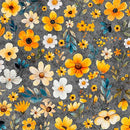 QT Buzz, Buzz, Buzz Floral - 31704-K Dark Gray - Cotton Fabric