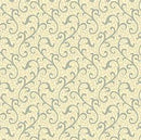 QT Canterbury Archival Windsor Scroll - 24542-EB Ecru/Blue - Cotton Fabric