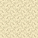 QT Canterbury Archival Windsor Scroll - 24542-EG Ecru/Olive - Cotton Fabric
