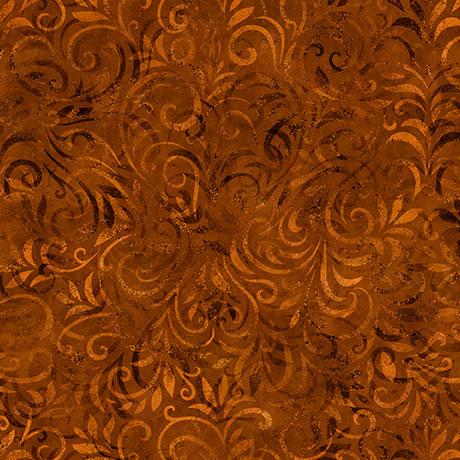 QT Coloressence Blooming Vine - 31095-AS108 Pecan - Cotton Wide Back Fabric