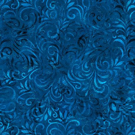 QT Coloressence Blooming Vine - 31095-W Wedgewood - Cotton Fabric