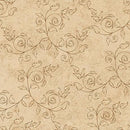 QT Cornucopia Harvest Delicate Scroll - 31030-A Tan - Cotton Fabric