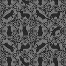 QT Curious Kittycats Cat Silhouettes - 31873-K Gray - Cotton Fabric