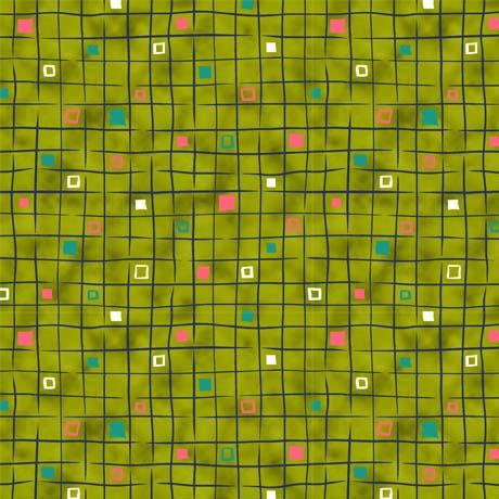 QT Daisy Doodle Check - 30748-G Avocado - Cotton Fabric