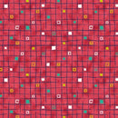 QT Daisy Doodle Check - 30748-R Red - Cotton Fabric