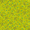 QT Daisy Doodle Leaf Toss - 30747-H Lime - Cotton Fabric
