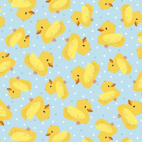 QT Darling Duckies - 29713-B Blue - Cotton Fabric