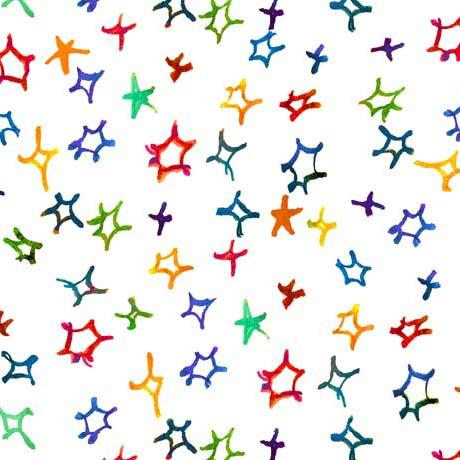 QT Delightful Dreams Small Stars - 30512-Z White - Cotton Fabric