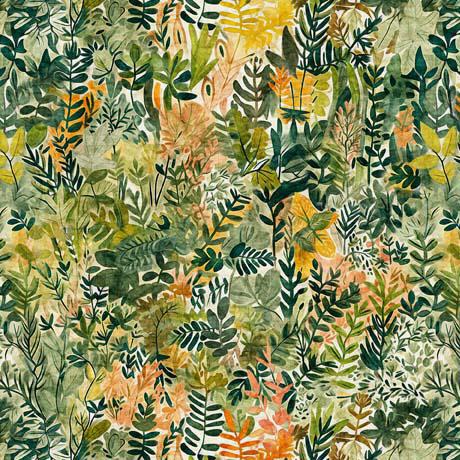QT Dinoroars! Foliage - 30814-G Green - Cotton Fabric
