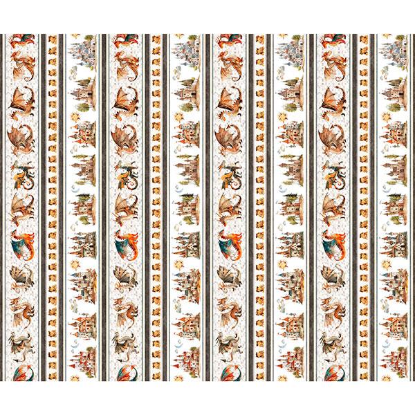 QT Dragon Dreams Dragon Decorative Stripe - 30957-X Multi - Cotton Fabric